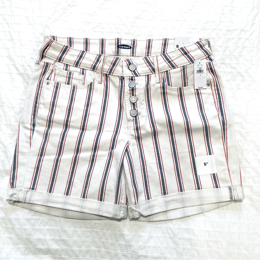 NEW DENIM STRIPE SHORTS